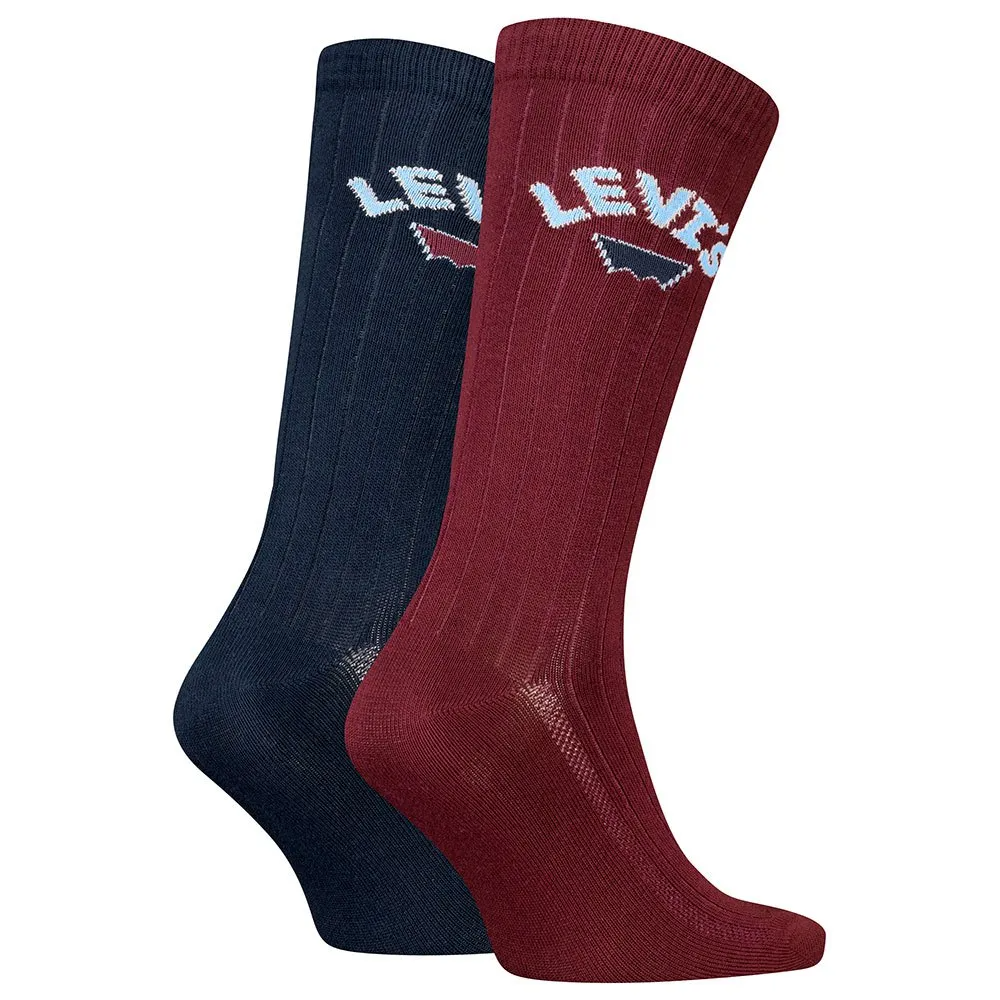 LEVI'S®  VYSOKÉ PONOŽKY OBLOUKOVÉ LOGO 2P,  -BORDO COMBO