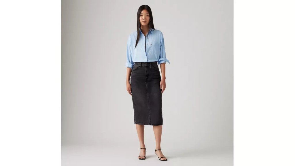 LEVI'S® DLOUHÁ SUKNĚ S VYSOKÝM PASEM- BLACK USED