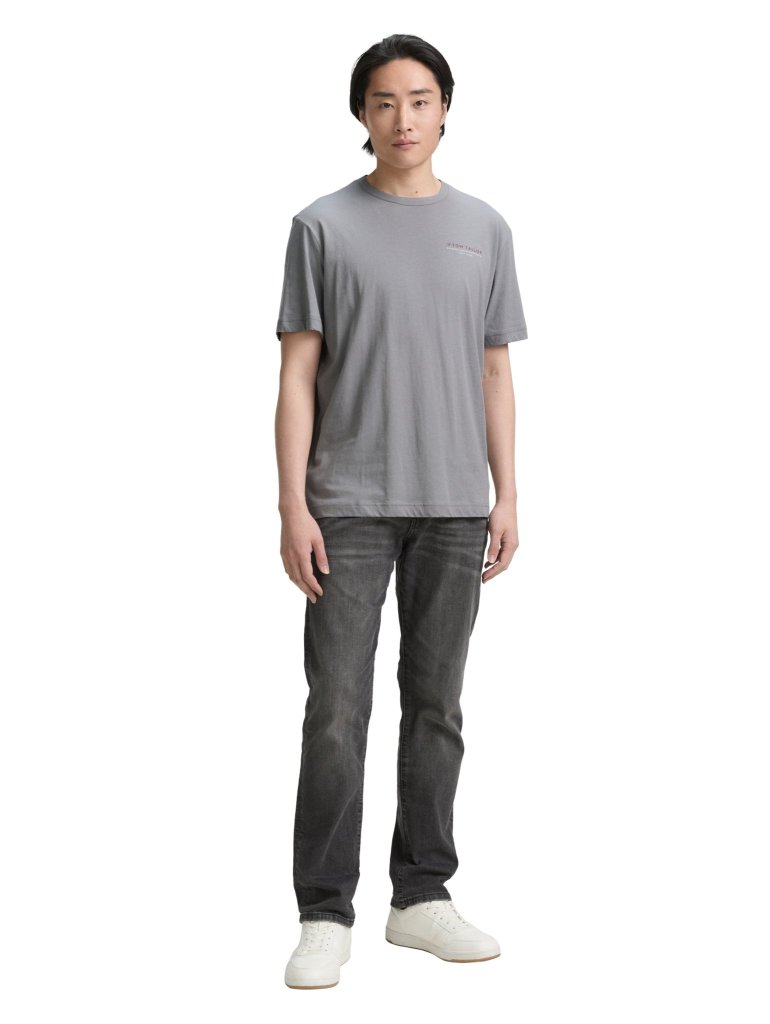 TOM TAILOR® PÁNSKÉ TRIKO S LOGEM - SV. ŠEDÉ