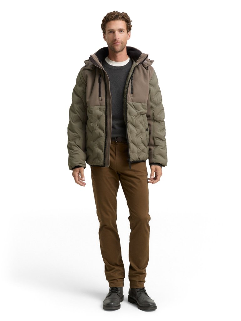 TOM TAILOR PÁNSKÁ HYBRIDNÍ BUNDA- SMOKEY OLIVE