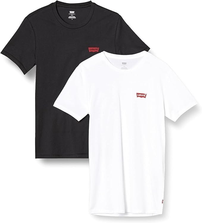 LEVI'S® PÁNSKÉ TRIKO HM CHESTHIT 2PACK-BÍLÁ/ČERNÁ