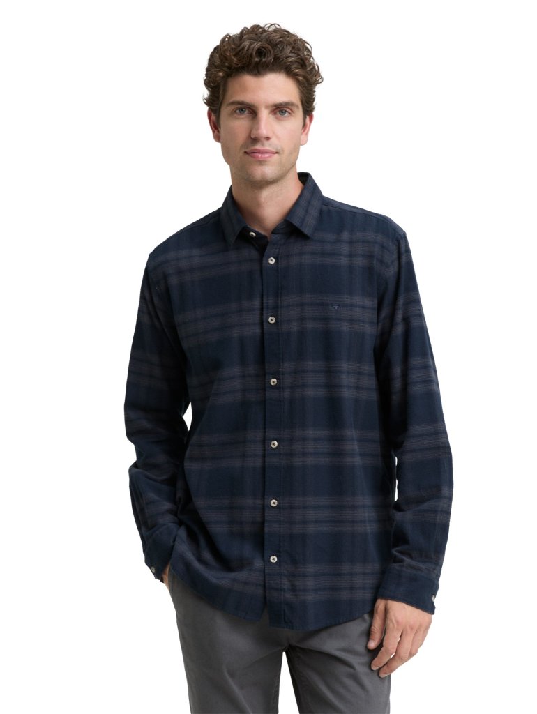 TOM TAILOR® PÁNSKÁ KOSTKOVANÁ KOŠILE- NAVY