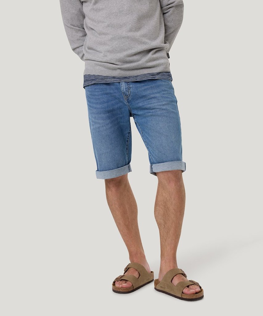 PIONEER® PÁNSKÉ BERMUDY KE KOLENŮM ROUVEN - STONE USED