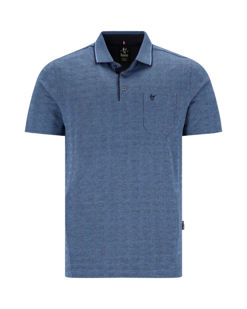 HAJO PÁNSKÁ POLOKOŠILE S POTISKEM - MODRÁ